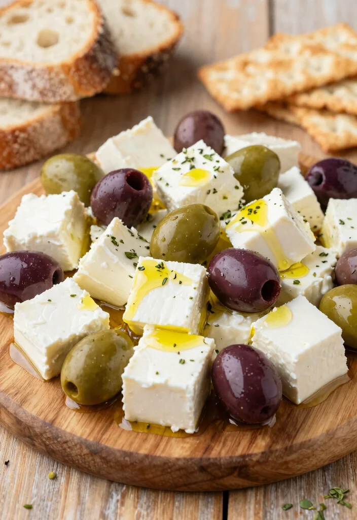 17 Greek Appetizers for Parties (Crowd Pleasers) - 5. Feta and Olive Plate: A Simple Classic 1