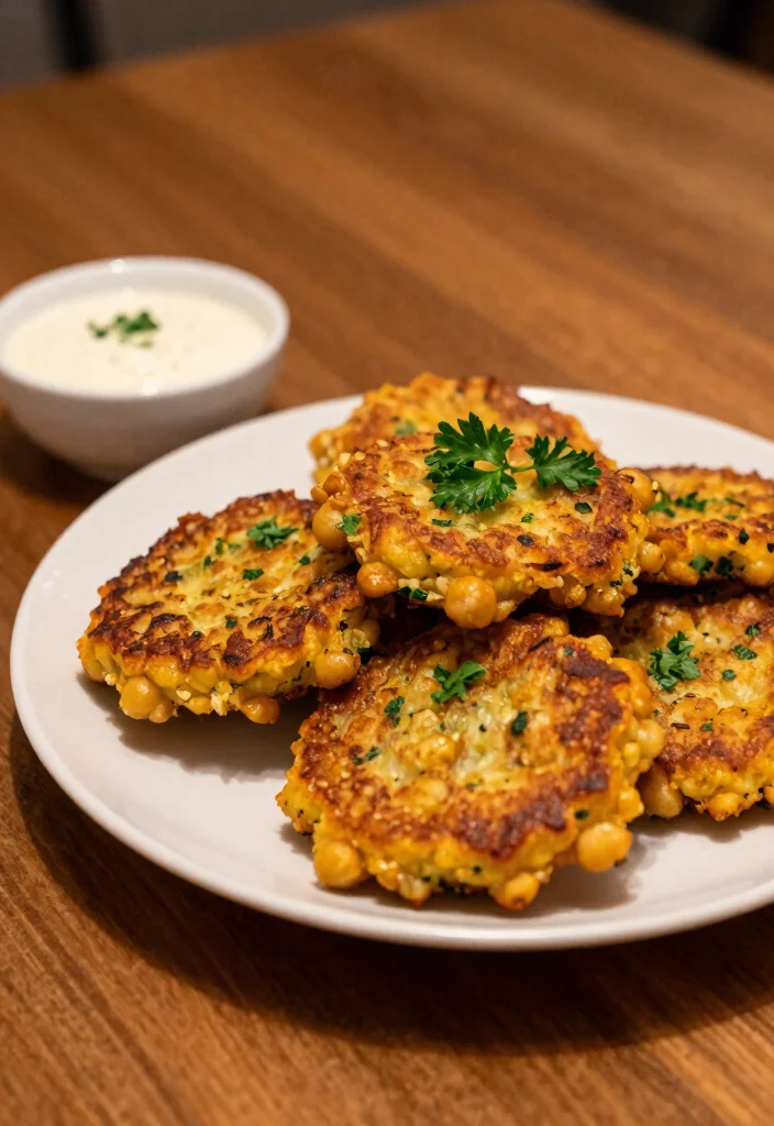 17 Greek Starters & Appetizers (Dinner Party Ready) - 10. Chickpea Fritters 1