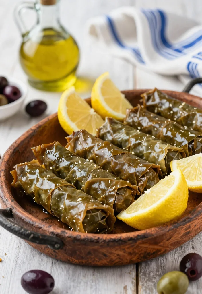 17 Greek Starters & Appetizers (Dinner Party Ready) - 4. Dolmas (Stuffed Grape Leaves) 1