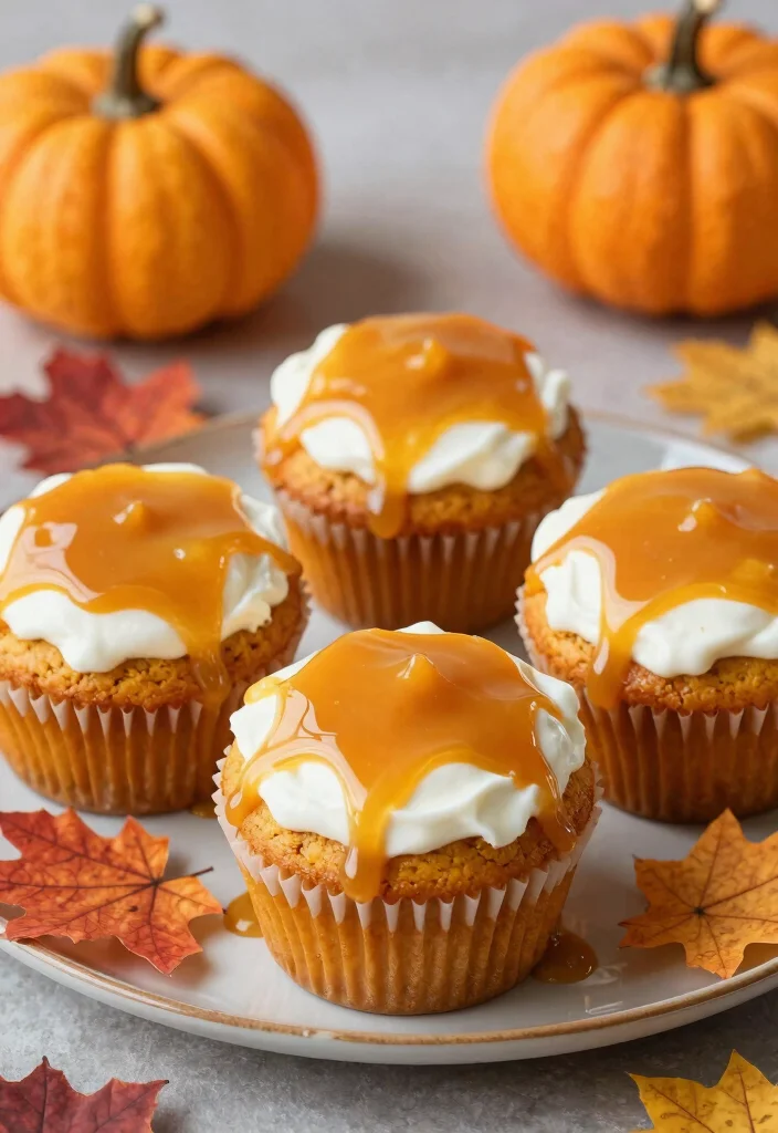 17 Greek Yogurt Pumpkin Muffins: Fall Favorite - 16. Greek Yogurt Pumpkin Muffins with Caramel Drizzle 1
