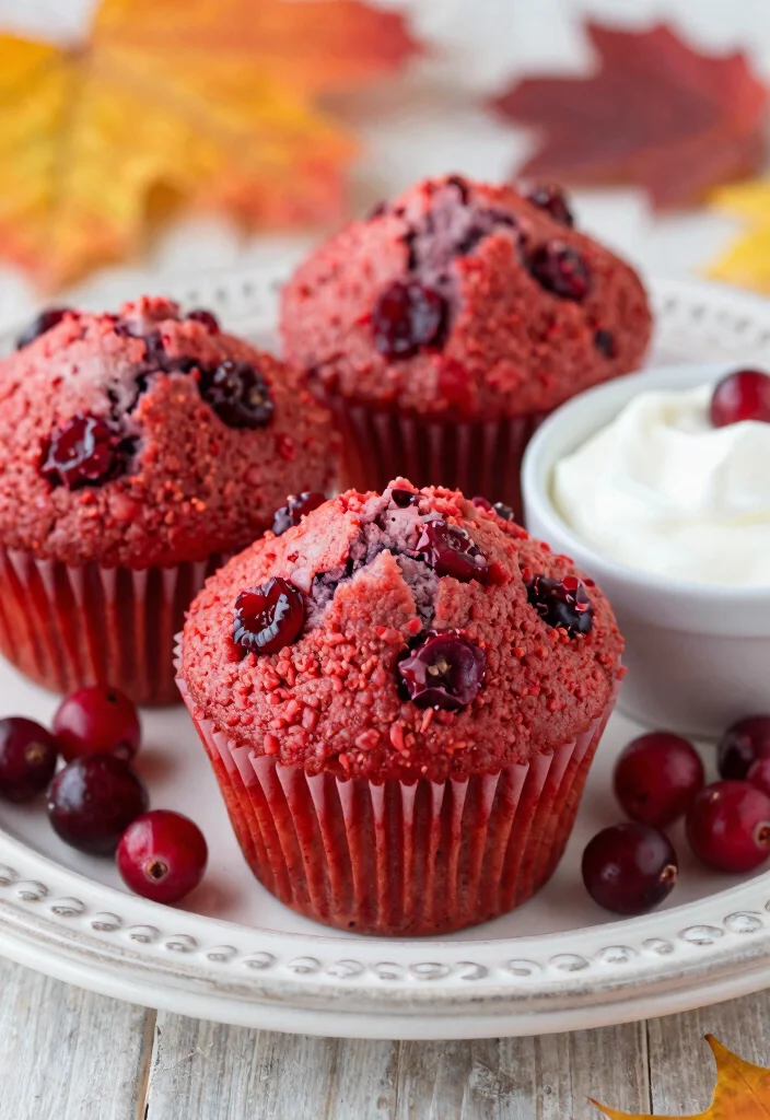 17 Greek Yogurt Pumpkin Muffins: Fall Favorite - 4. Greek Yogurt Pumpkin Muffins with Cranberries 1