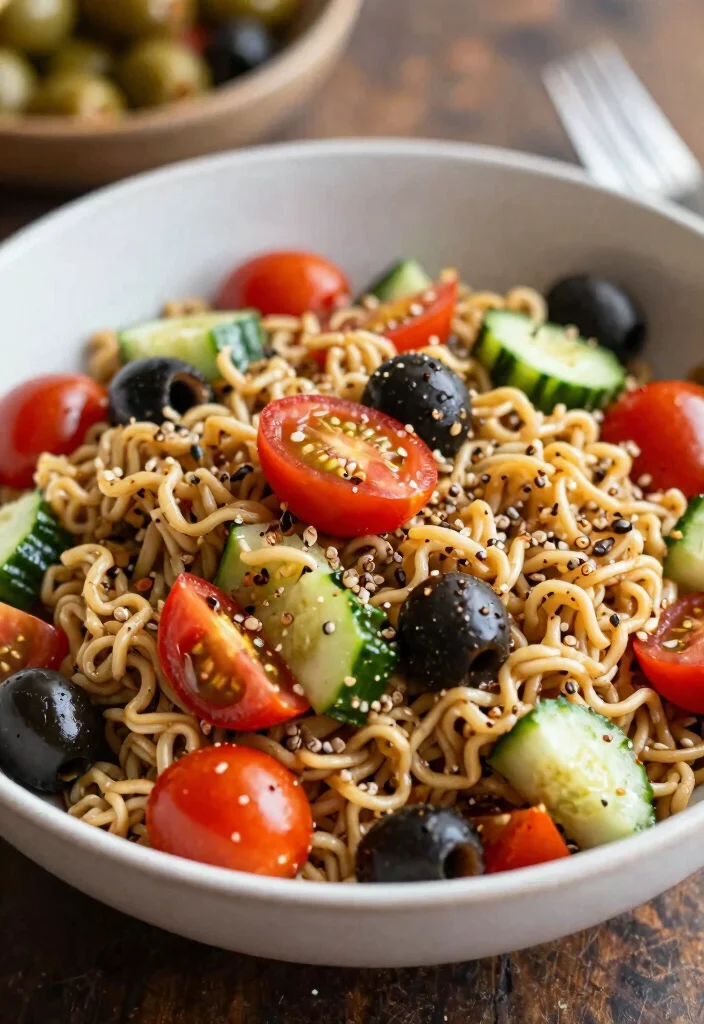 17 Irresistible Chinese Chicken Salad with Ramen Noodles Recipes: A Party Favorite - 17. Mediterranean Quinoa Ramen Salad 1