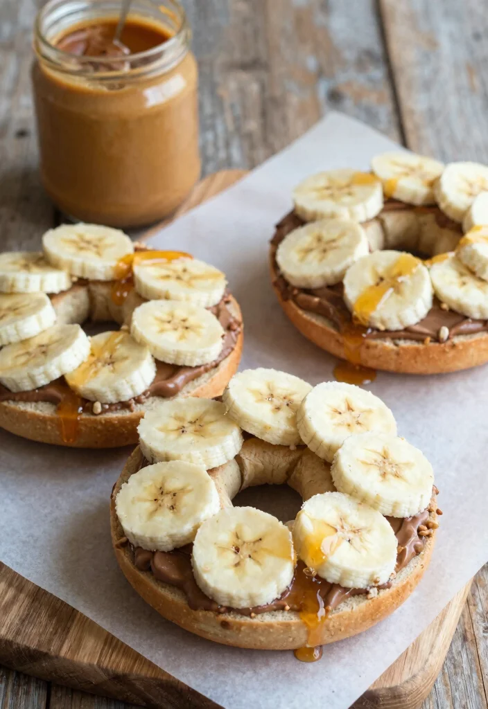 17 Protein Bagels with Greek Yogurt (Gym Fuel) - 11. Peanut Butter Banana Protein Bagels 1
