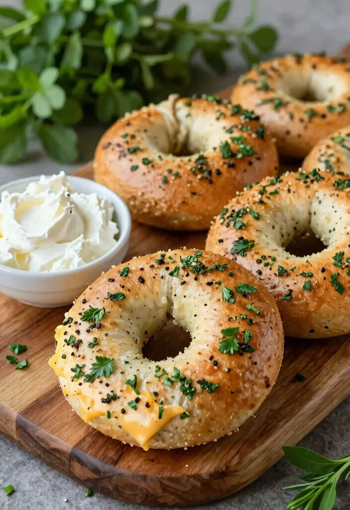 17 Protein Bagels with Greek Yogurt (Gym Fuel) - 2. Savory Herb and Cheese Protein Bagels 1