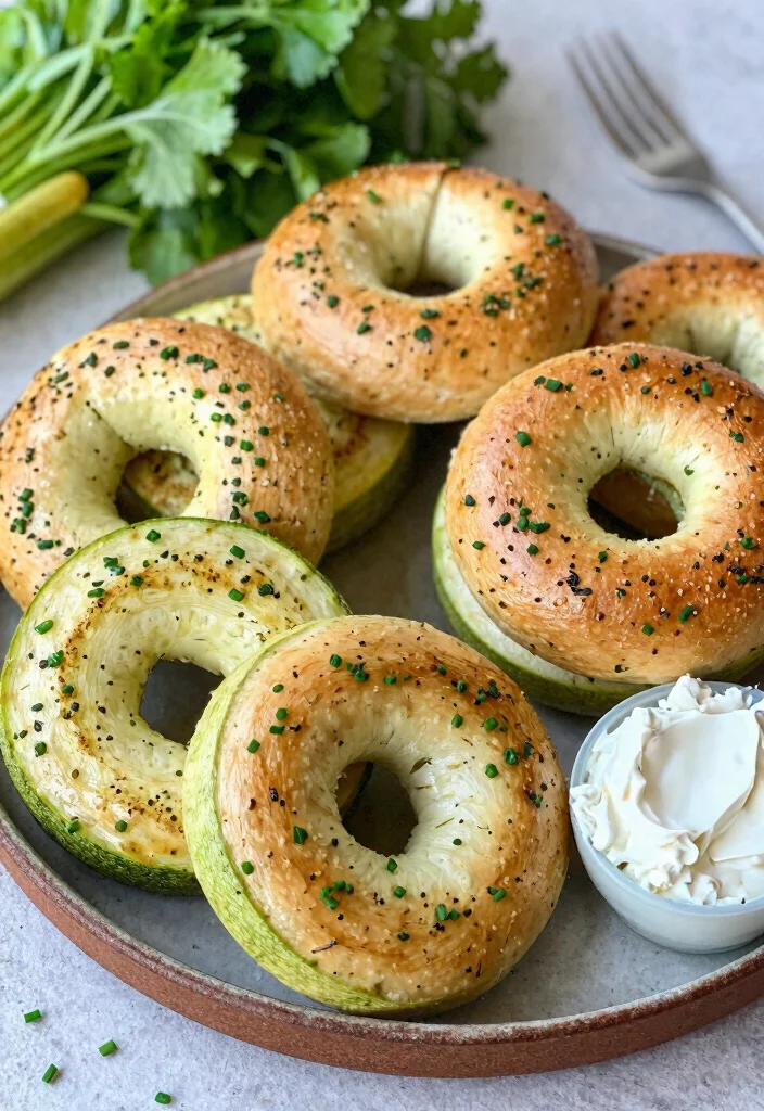 17 Protein Bagels with Greek Yogurt (Gym Fuel) - 9. Zucchini and Chive Protein Bagels 1