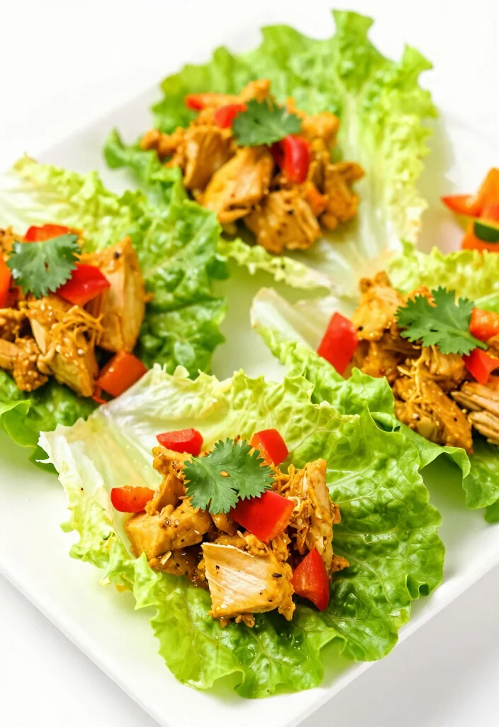 17 Thai Chicken Curry with Coconut Milk (Rich & Aromatic) - 12. Coconut Curry Chicken Lettuce Wraps 1