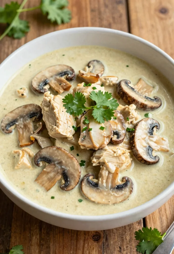 17 Thai Chicken Curry with Coconut Milk (Rich & Aromatic) - 9. Coconut Milk Chicken Curry with Mushrooms 1