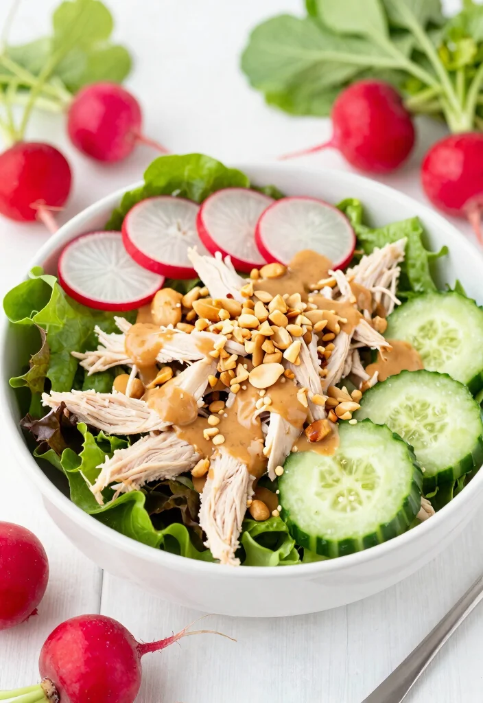 17 Thai Peanut Chicken Salad Recipes (Nutty Heaven) - 17. Thai Peanut Chicken Salad with Radishes 1