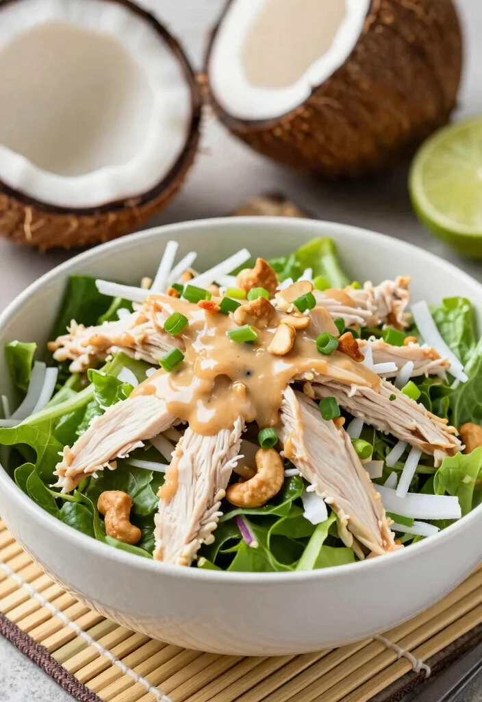 17 Thai Peanut Chicken Salad Recipes (Nutty Heaven) - 3. Thai Coconut Peanut Chicken Salad 1