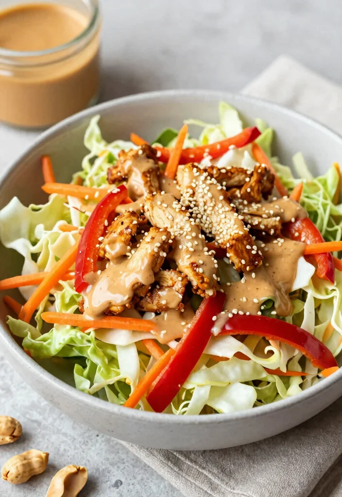 17 Thai Peanut Chicken Salad Recipes (Nutty Heaven) - 5. Crunchy Thai Peanut Chicken Salad with Cabbage 1