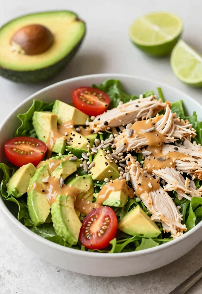 17 Thai Peanut Chicken Salad Recipes (Nutty Heaven) - 8. Thai Peanut Chicken Salad with Avocado 1