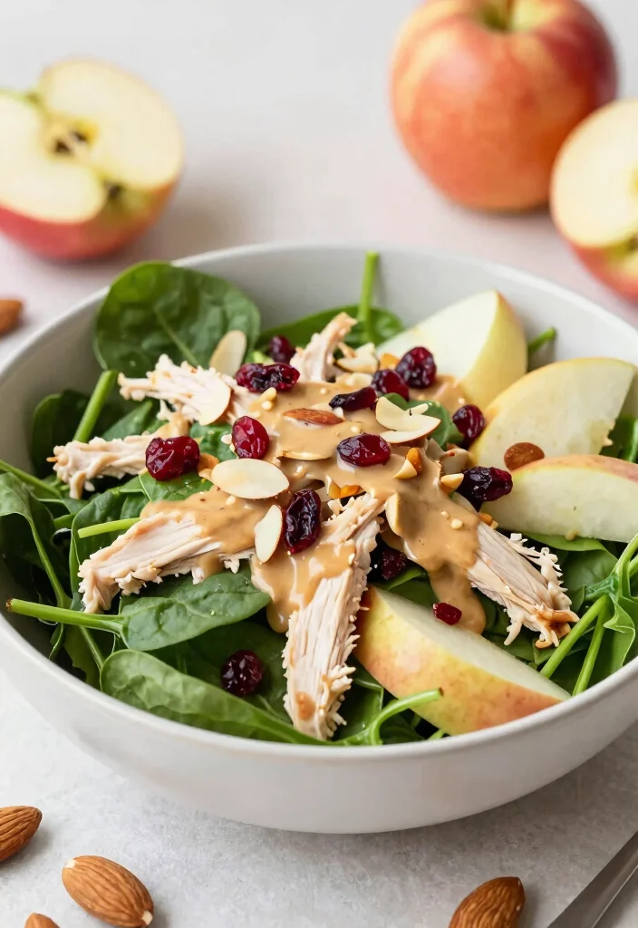 17 Thai Peanut Chicken Salad Recipes (Nutty Heaven) - 9. Thai Peanut Chicken Salad with Almonds and Apples 1