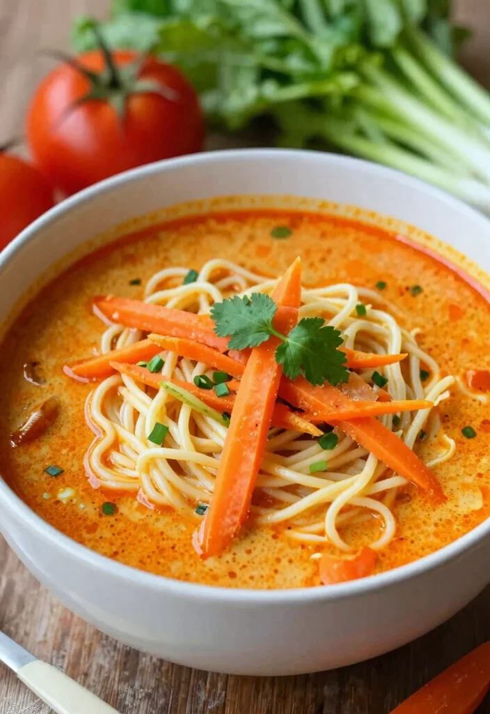 17 Thai Red Curry Noodle Soup Recipes (Spicy Comfort) - 15. Thai Red Curry Noodle Soup with Carrots 1