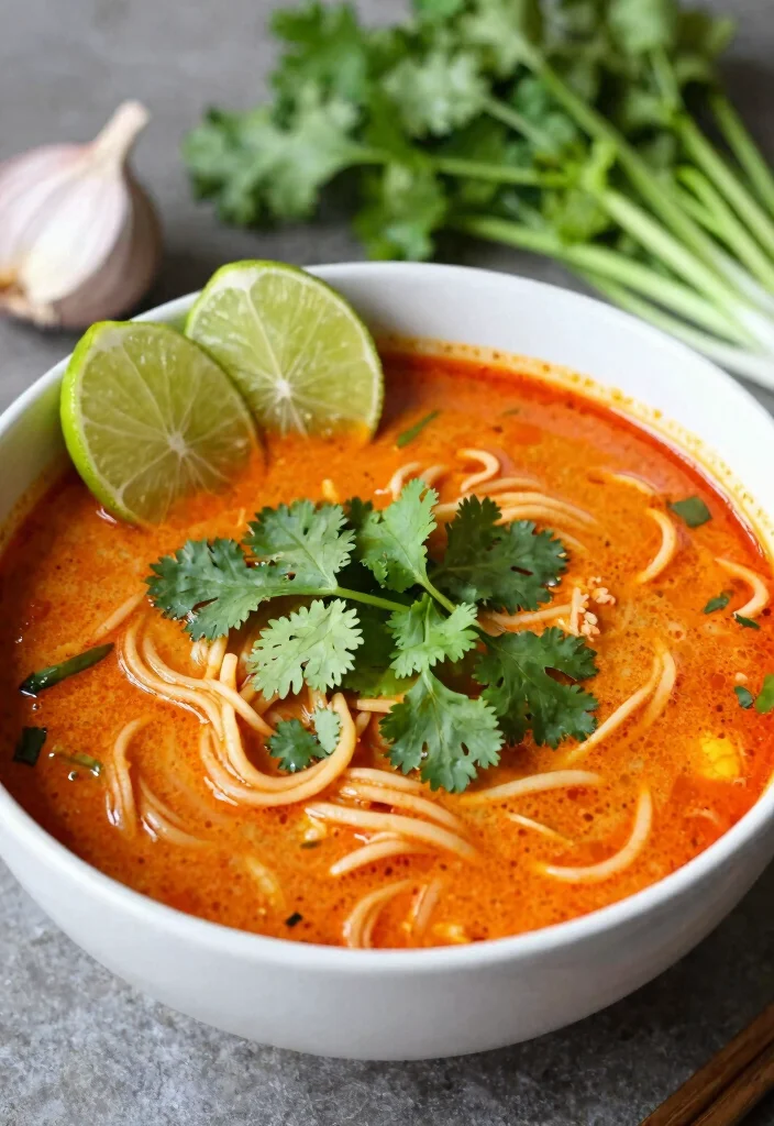 17 Thai Red Curry Noodle Soup Recipes (Spicy Comfort) - 17. Thai Red Curry Noodle Soup with Cilantro Lime 1
