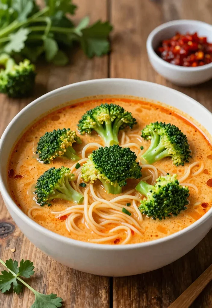 17 Thai Red Curry Noodle Soup Recipes (Spicy Comfort) - 9. Thai Red Curry Noodle Soup with Broccoli 1