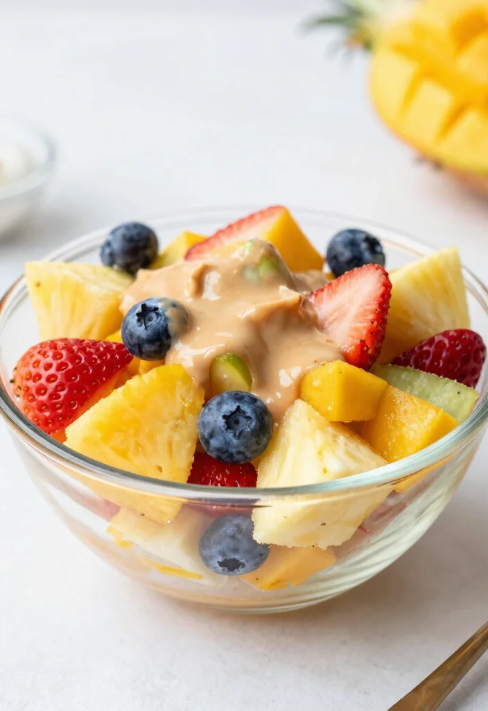 17 Thai Salads with Peanut Dressing (Crunchy & Fresh) - 15. Thai Fruit Salad with Peanut Dressing 1