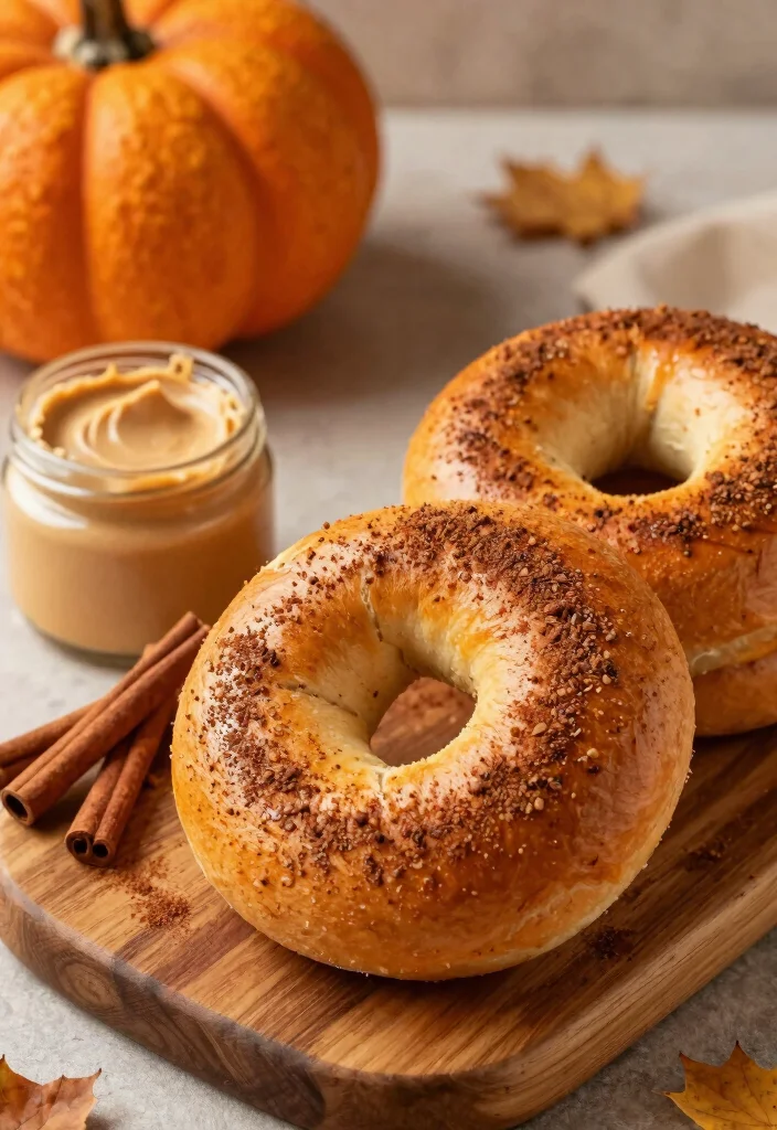 18 Bagels with Greek Yogurt: Healthy Breakfast Options Using Greek Yogurt - 9. Pumpkin Spice Bagels 1