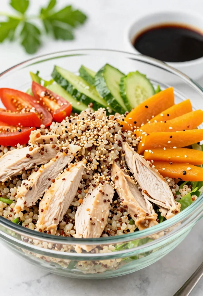 18 Chinese Chicken Salad Recipes (Crunchy & Fresh) - 11. Asian Quinoa Chicken Salad 1