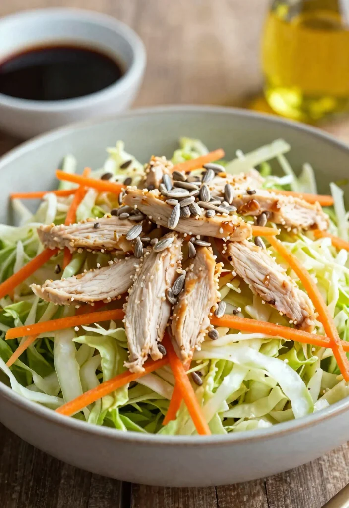 18 Chinese Chicken Salad Recipes (Crunchy & Fresh) - 16. Asian Cabbage Chicken Salad 1