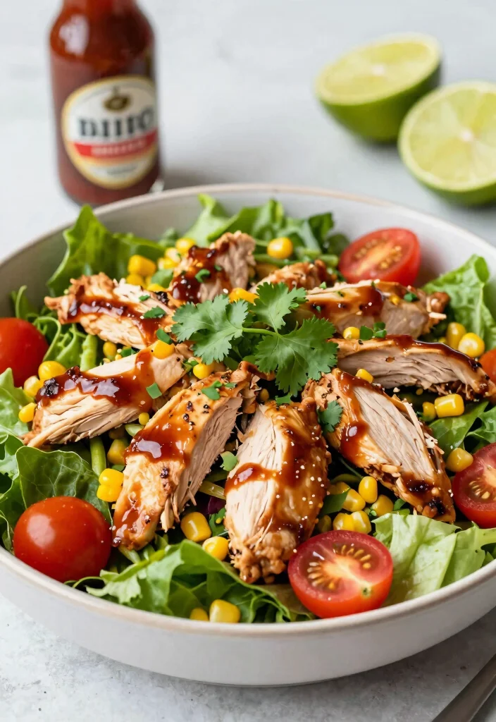 18 Chinese Chicken Salad Recipes (Crunchy & Fresh) - 17. BBQ Chicken Salad 1