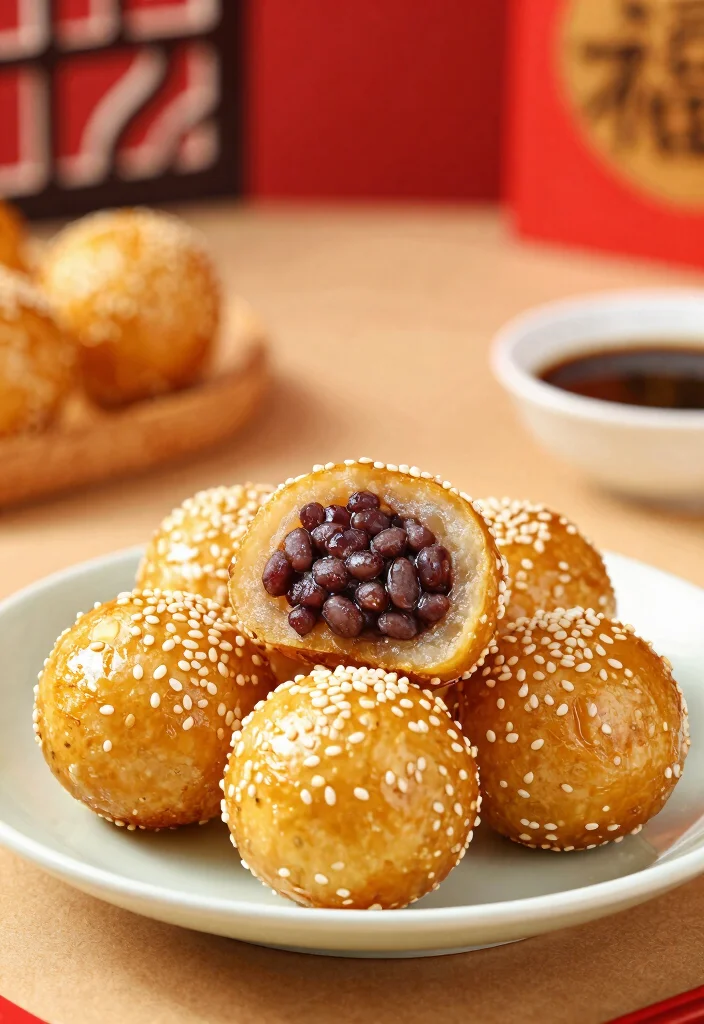 18 Chinese Desserts (Sweet Treats from Across China) - 9. Sesame Balls (芝麻球) 1