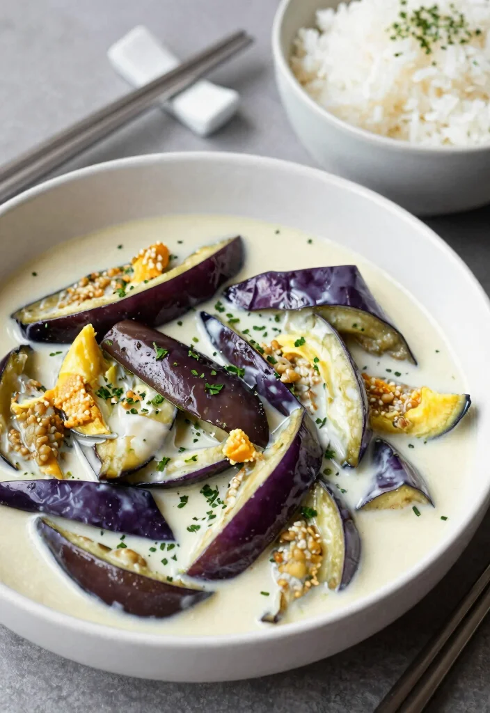 18 Chinese Eggplant Stir Fry Recipes (Spicy, Sweet & Savory) - 18. Creamy Eggplant Stir Fry with Coconut Milk 1