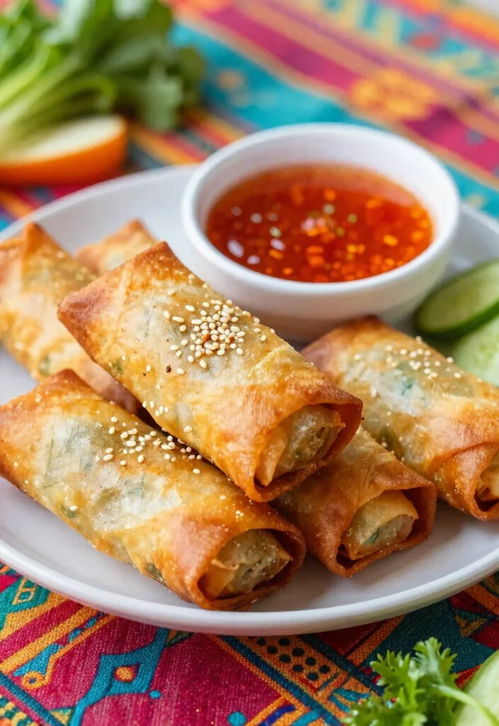 18 Chinese Side Dishes (Perfect for Dinner Parties) - 5. Vegetable Spring Rolls 1