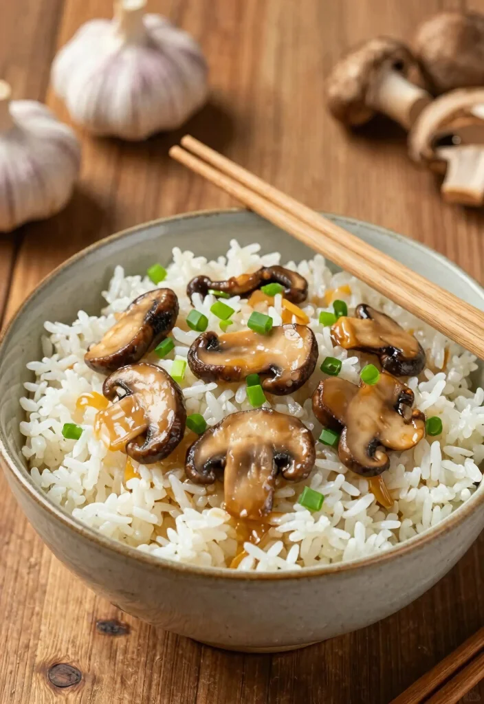 18 Chinese Side Dishes (Perfect for Dinner Parties) - 8. Chinese Mushroom Rice 1