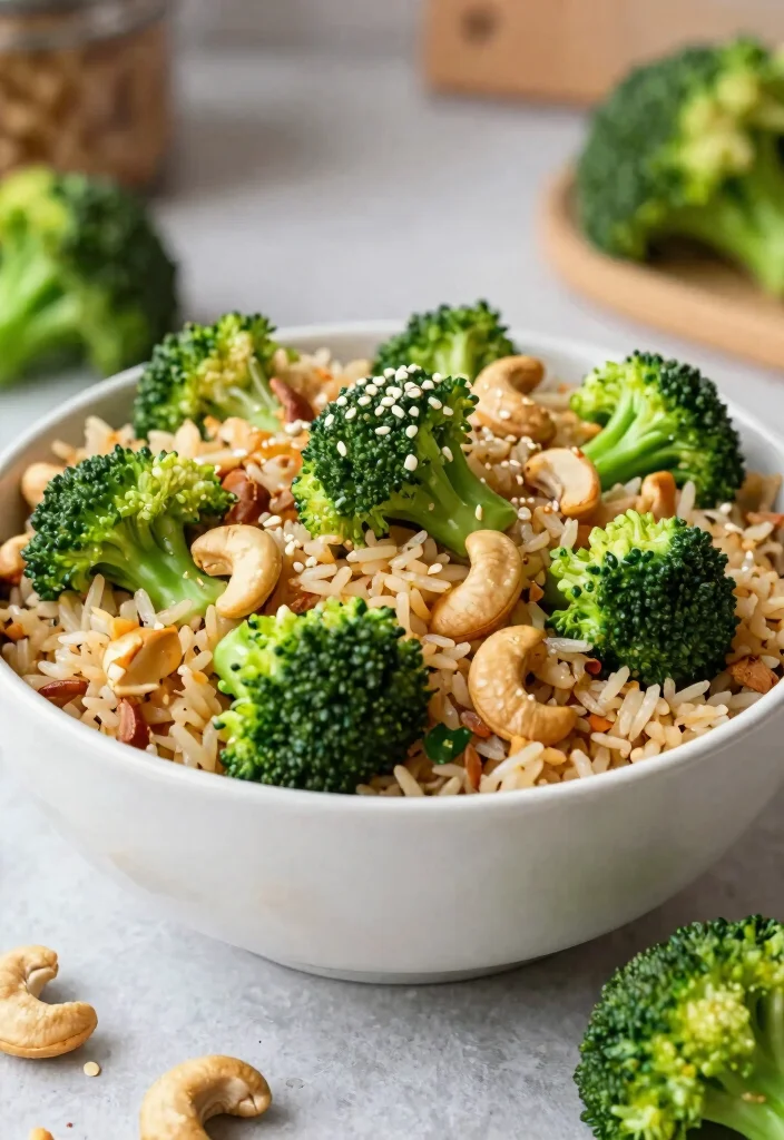 18 Easy Chinese Fried Rice Recipes (Better Than Takeout) - 10. Broccoli and Cashew Fried Rice 1