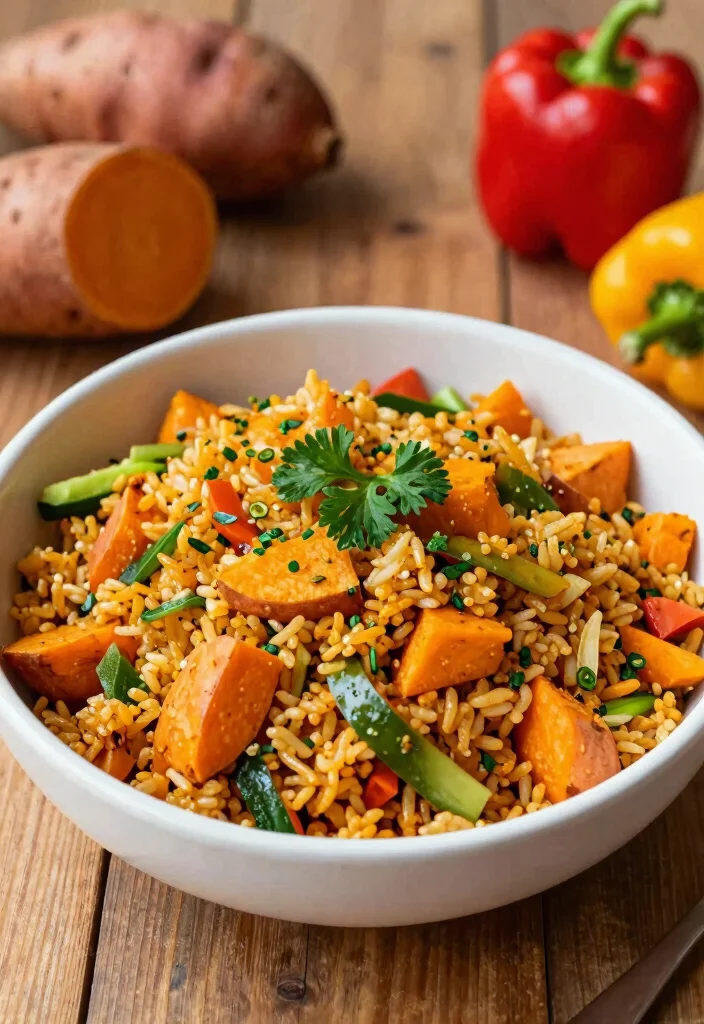 18 Easy Chinese Fried Rice Recipes (Better Than Takeout) - 11. Sweet Potato Fried Rice 1