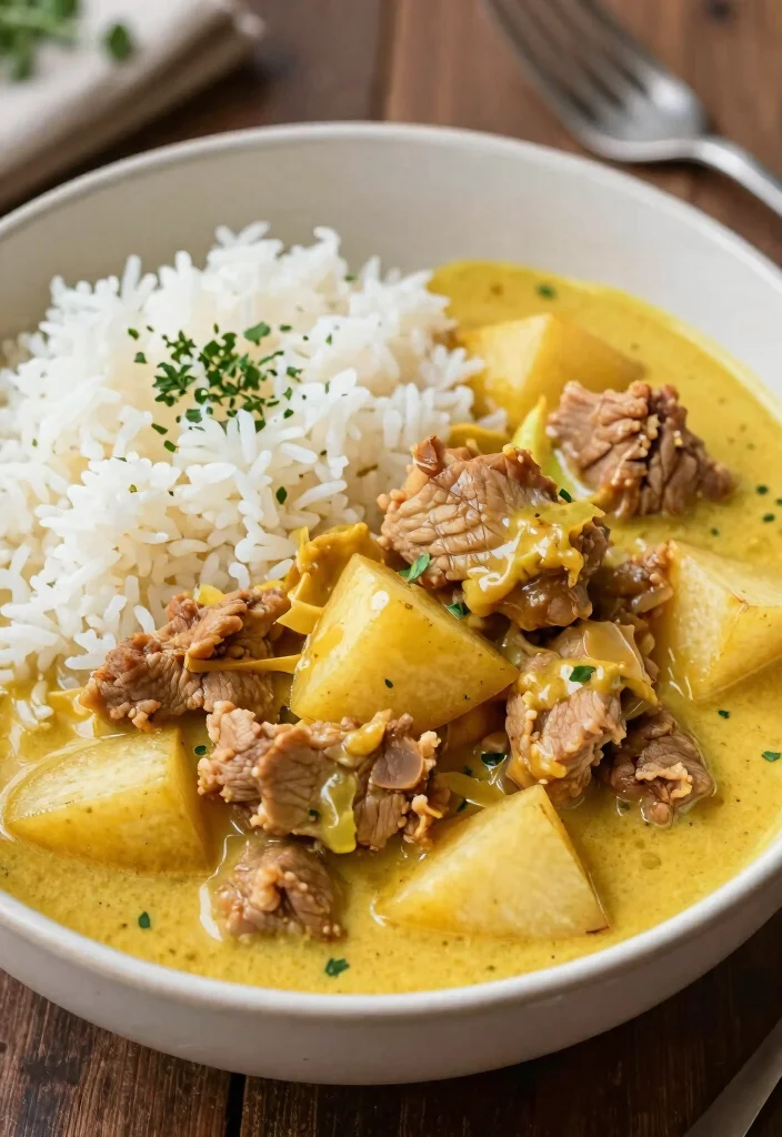 18 Gelbes Thai Curry Rezepte (Mild & Creamy) - 17. Gelbes Curry mit Schweinefleisch und Äpfeln 1