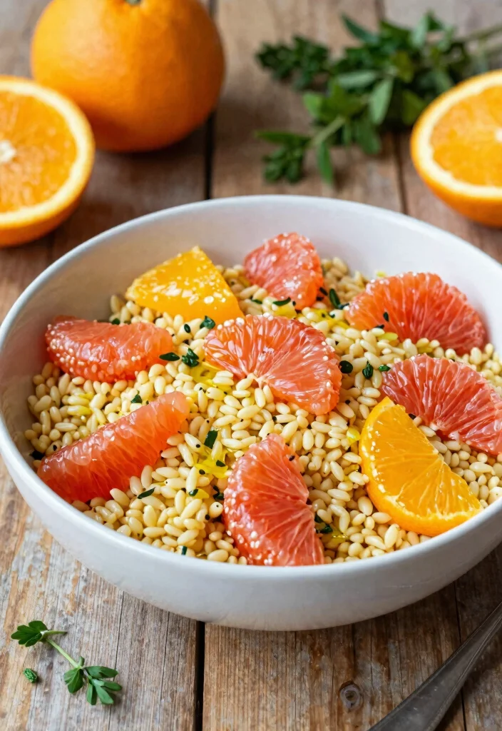 18 Greek Orzo Salad Recipes (Mediterranean Vibes) - 18. Winter Citrus and Orzo Salad 1