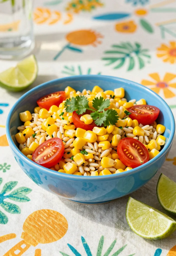 18 Greek Orzo Salad Recipes (Mediterranean Vibes) - 3. Summer Corn and Orzo Salad 1