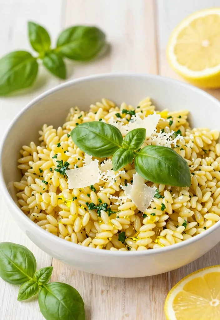 18 Greek Orzo Salad Recipes (Mediterranean Vibes) - 4. Lemon Basil Orzo Salad 1