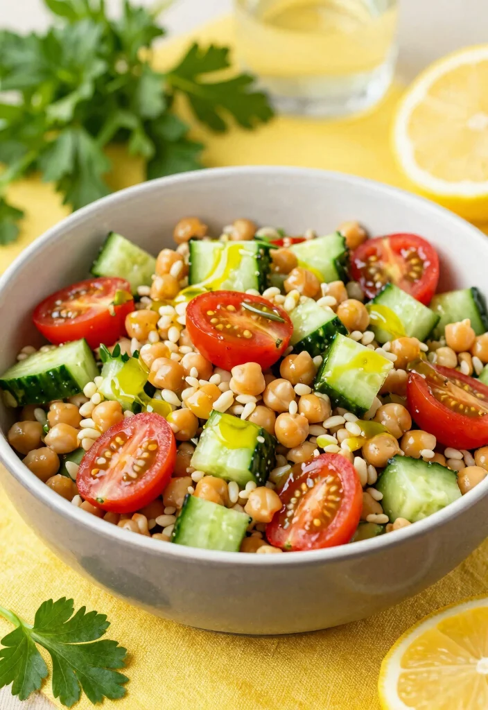 18 Greek Orzo Salad Recipes (Mediterranean Vibes) - 7. Chickpea and Orzo Salad 1