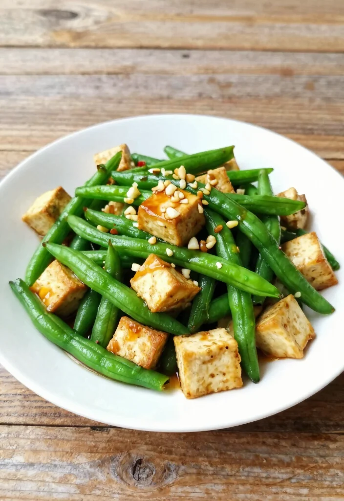 18 Healthy Chinese Recipes (Low Oil, High Flavor) - 15. Green Bean and Tofu Delight 1