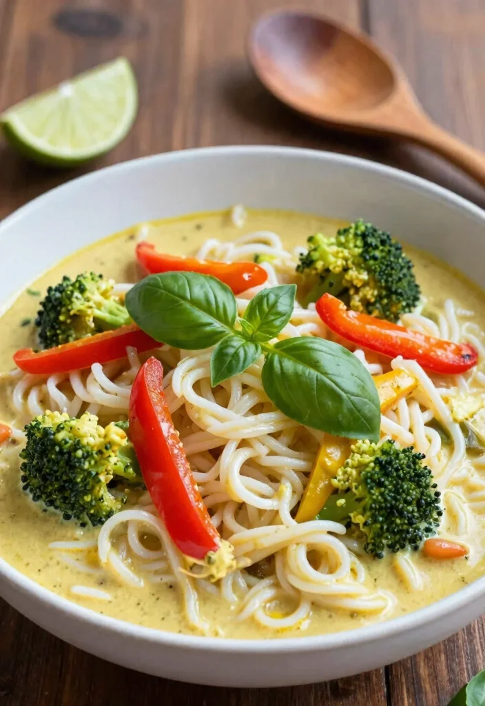 18 Healthy Chinese Recipes (Low Oil, High Flavor) - 16. Coconut Curry Noodles 1