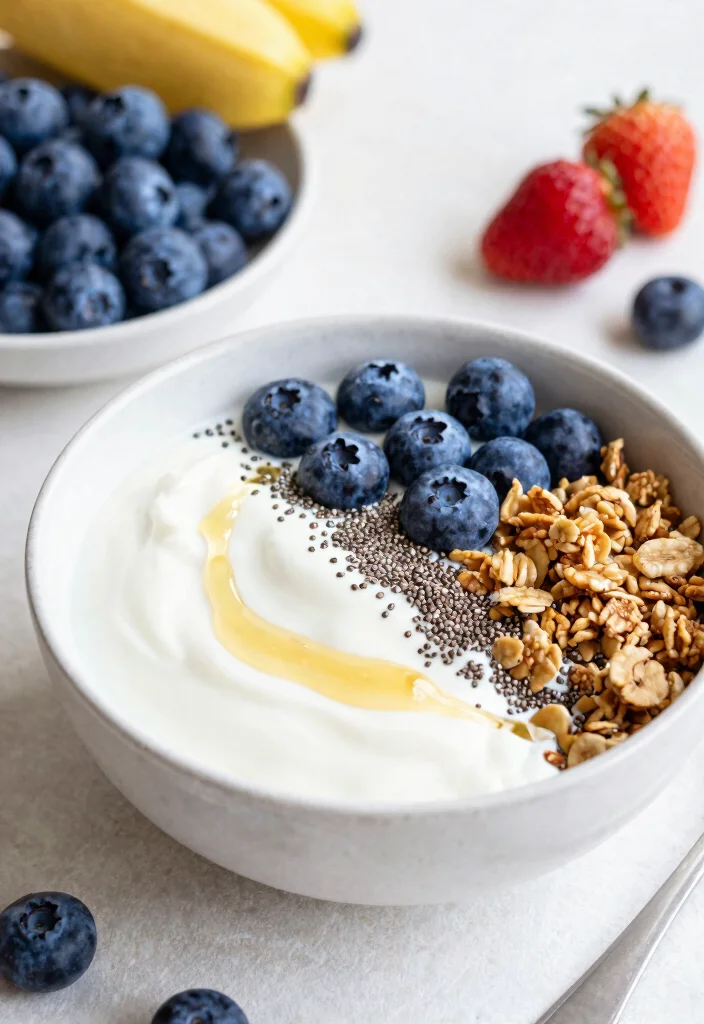 18 High-Protein Greek Yogurt Breakfast Recipes to Kickstart Your Day - 13. Blueberry Chia Seed Greek Yogurt Bowl 1