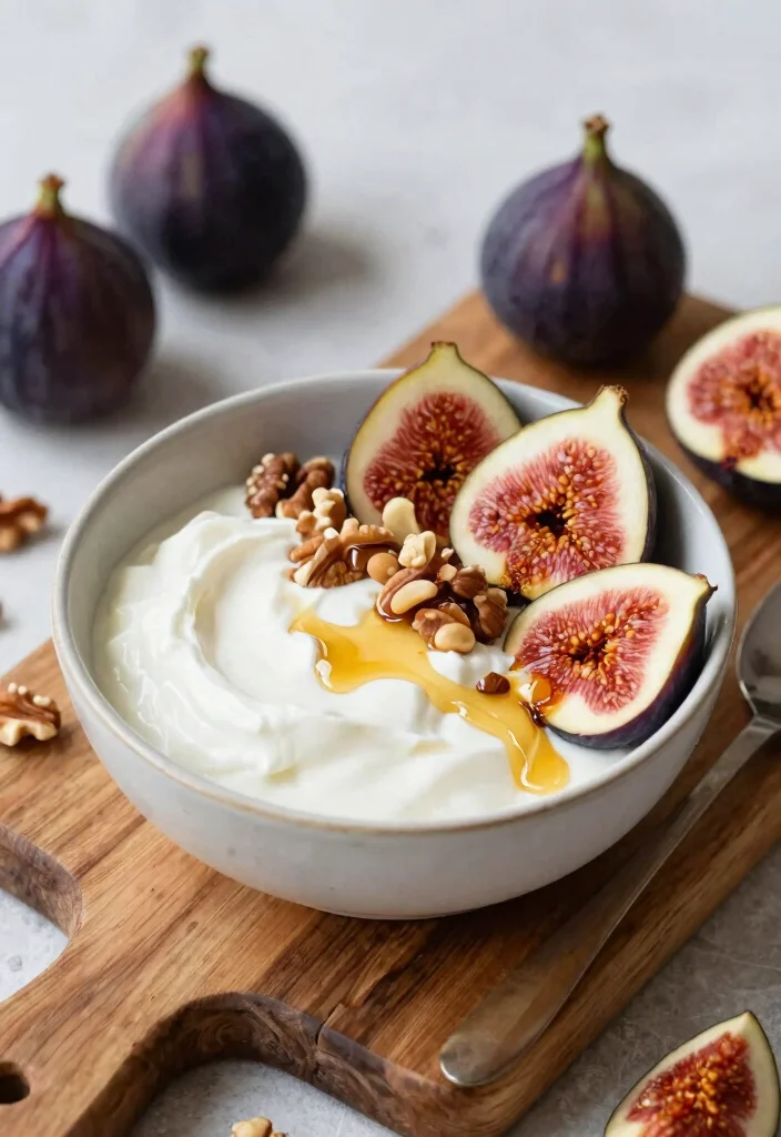 18 High-Protein Greek Yogurt Breakfast Recipes to Kickstart Your Day - 16. Nutty Fig Greek Yogurt Bowl 1