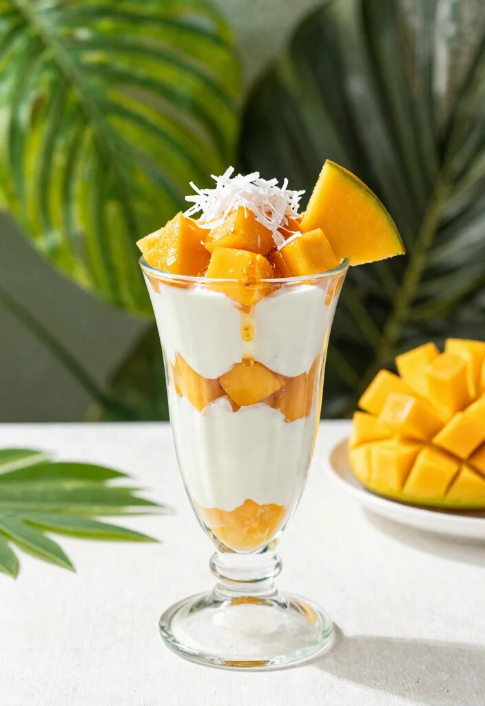 18 High-Protein Greek Yogurt Breakfast Recipes to Kickstart Your Day - 2. Tropical Mango Coconut Parfait 1