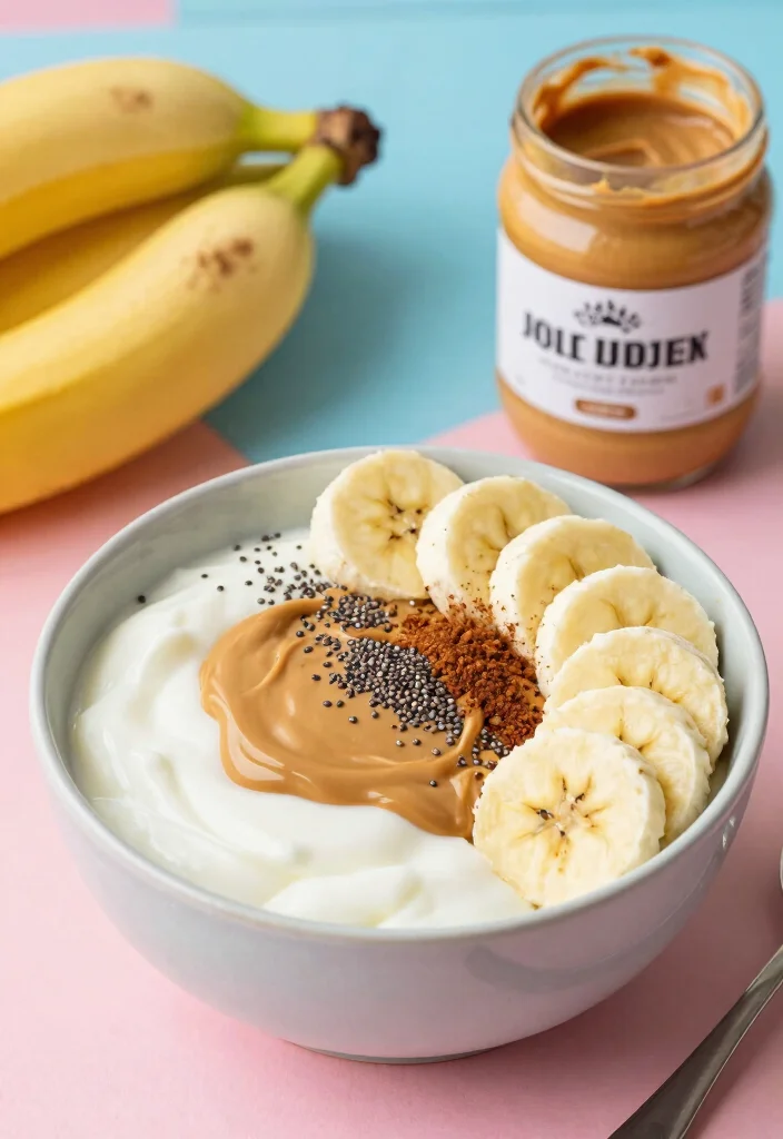 18 High-Protein Greek Yogurt Breakfast Recipes to Kickstart Your Day - 3. Peanut Butter Banana Greek Yogurt Bowl 1