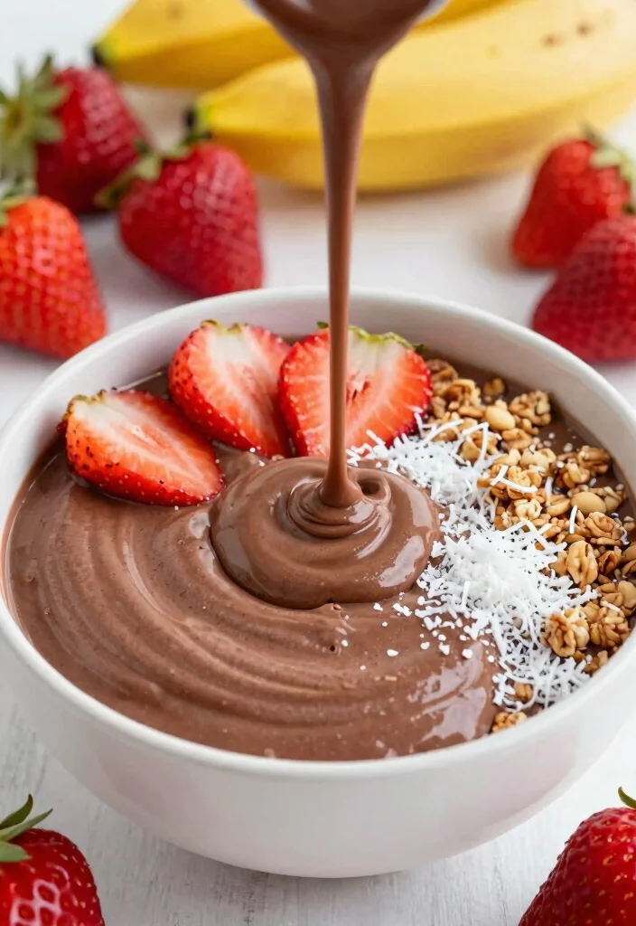 18 High-Protein Greek Yogurt Breakfast Recipes to Kickstart Your Day - 6. Chocolate Strawberry Smoothie Bowl 1