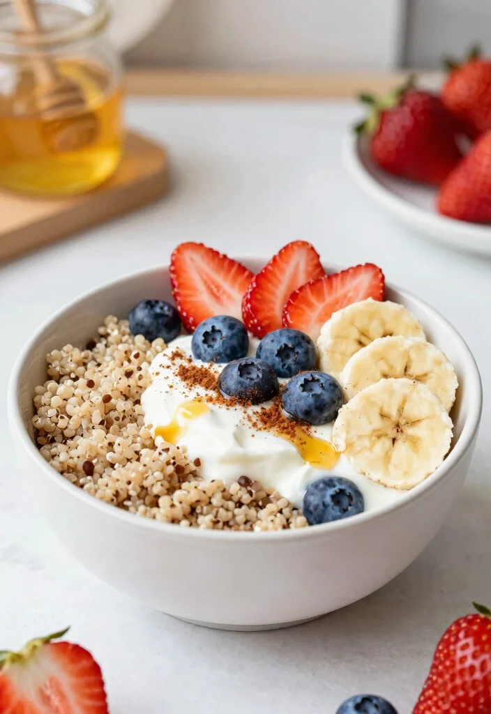18 High-Protein Greek Yogurt Breakfast Recipes to Kickstart Your Day - 8. Quinoa Greek Yogurt Bowl 1