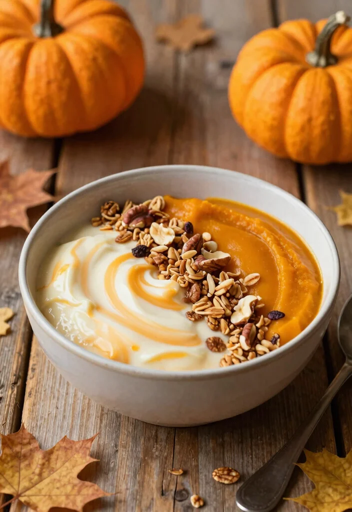 18 High-Protein Greek Yogurt Breakfast Recipes to Kickstart Your Day - 9. Pumpkin Spice Greek Yogurt Bowl 1