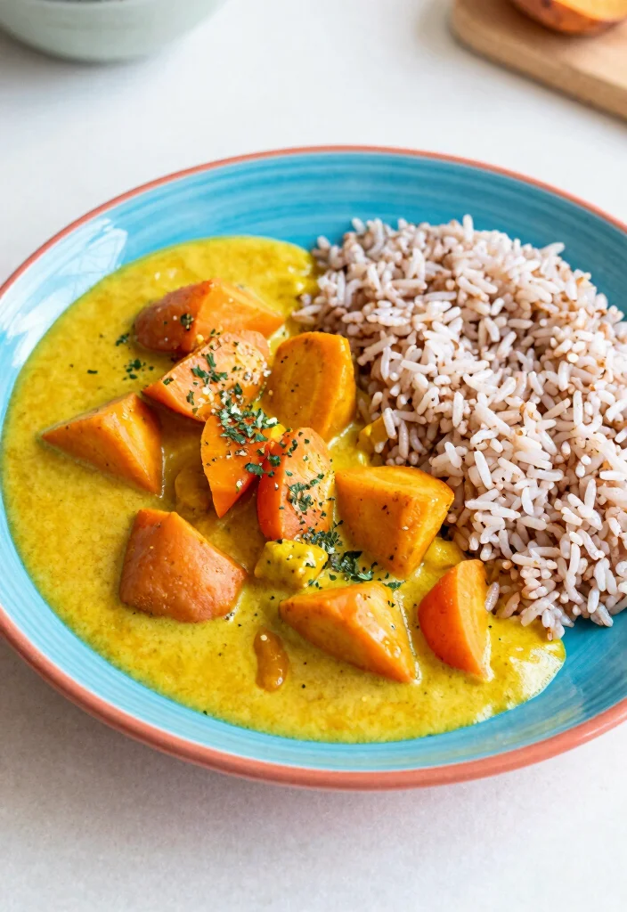 18 Irresistible Vegan Thai Curry Recipes to Spice Up Your Kitchen! - 3. Mild Yellow Curry with Sweet Potatoes 1