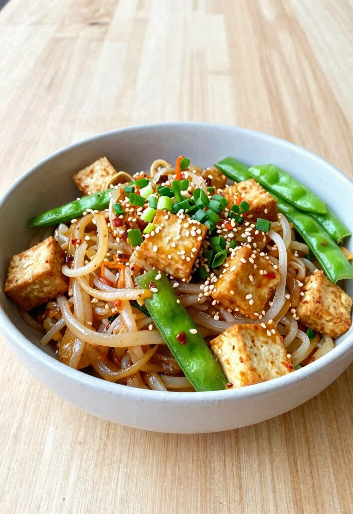 18 Pad Thai Tofu Recipes (Crispy & Flavorful) - 12. Pad Thai Tofu with Sesame Ginger Sauce 1
