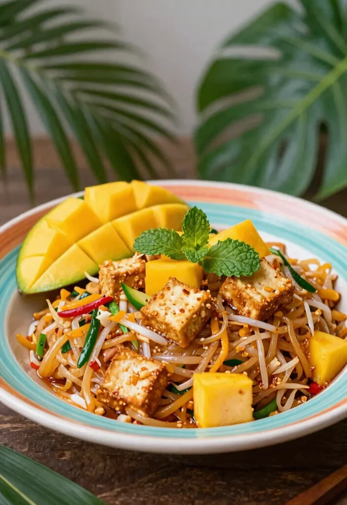 18 Pad Thai Tofu Recipes (Crispy & Flavorful) - 4. Pad Thai Tofu with Mango 1