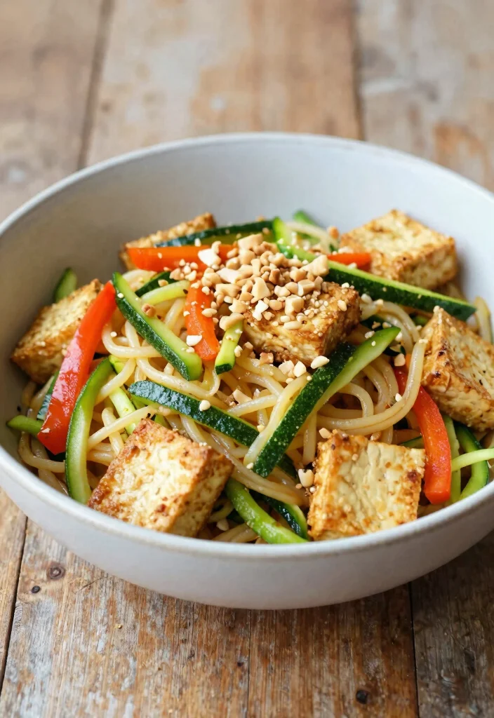 18 Pad Thai Tofu Recipes (Crispy & Flavorful) - 5. Zucchini Noodle Pad Thai Tofu 1