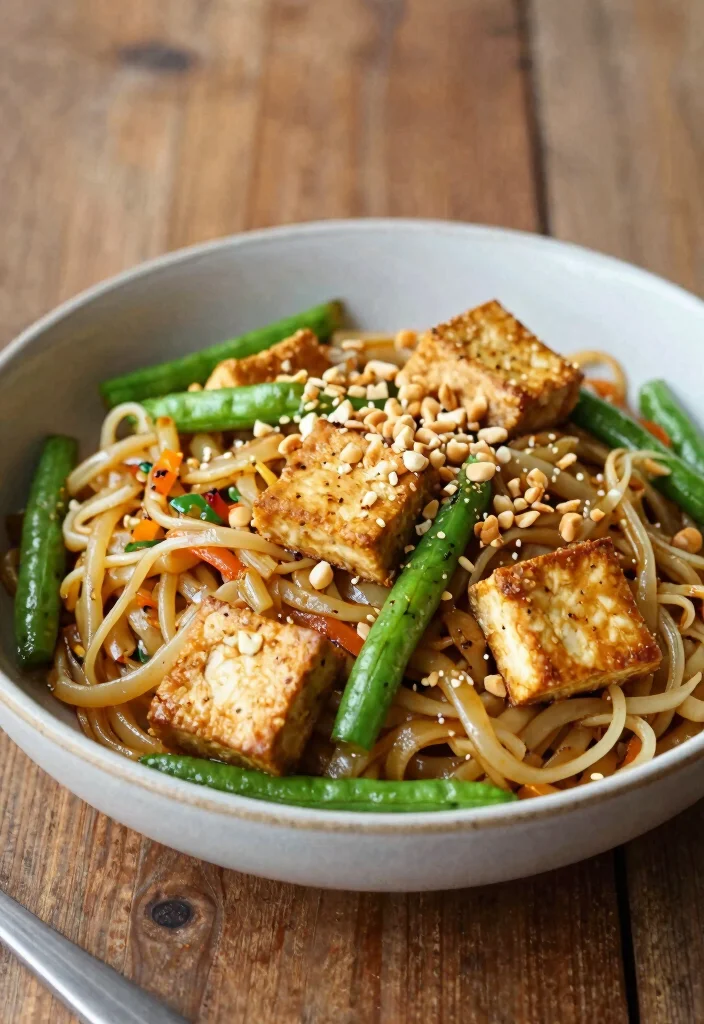 18 Pad Thai Tofu Recipes (Crispy & Flavorful) - 9. Savory Garlic Pad Thai Tofu 1