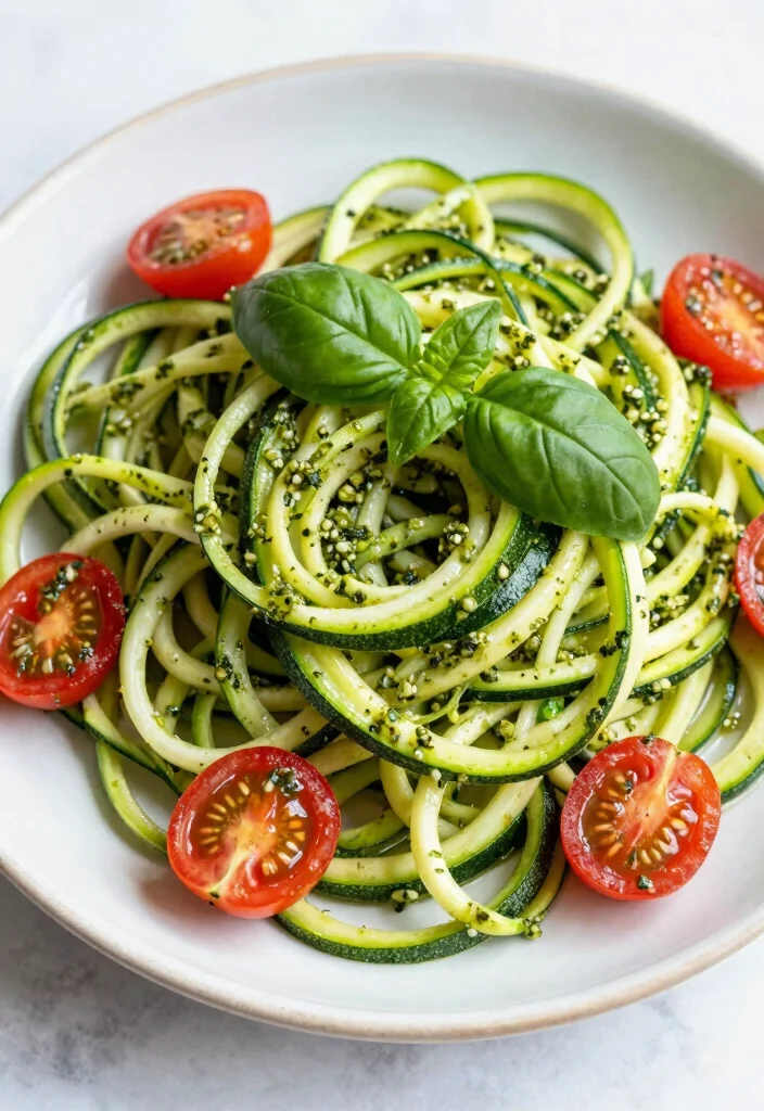 18 Pan-Fried Chinese Noodles Recipes (Crispy & Golden) - 17. Zucchini Noodles with Pesto 1